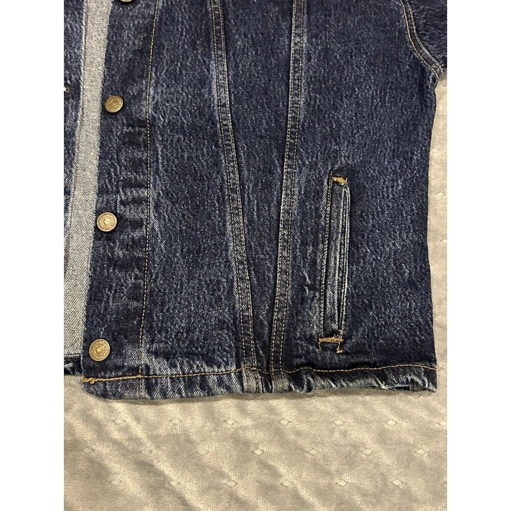 Levi’s Trucker Jacket Sz LARGE  Denim Blue Jean Button Up Vintage  77934-8206 - Picture 15 of 16